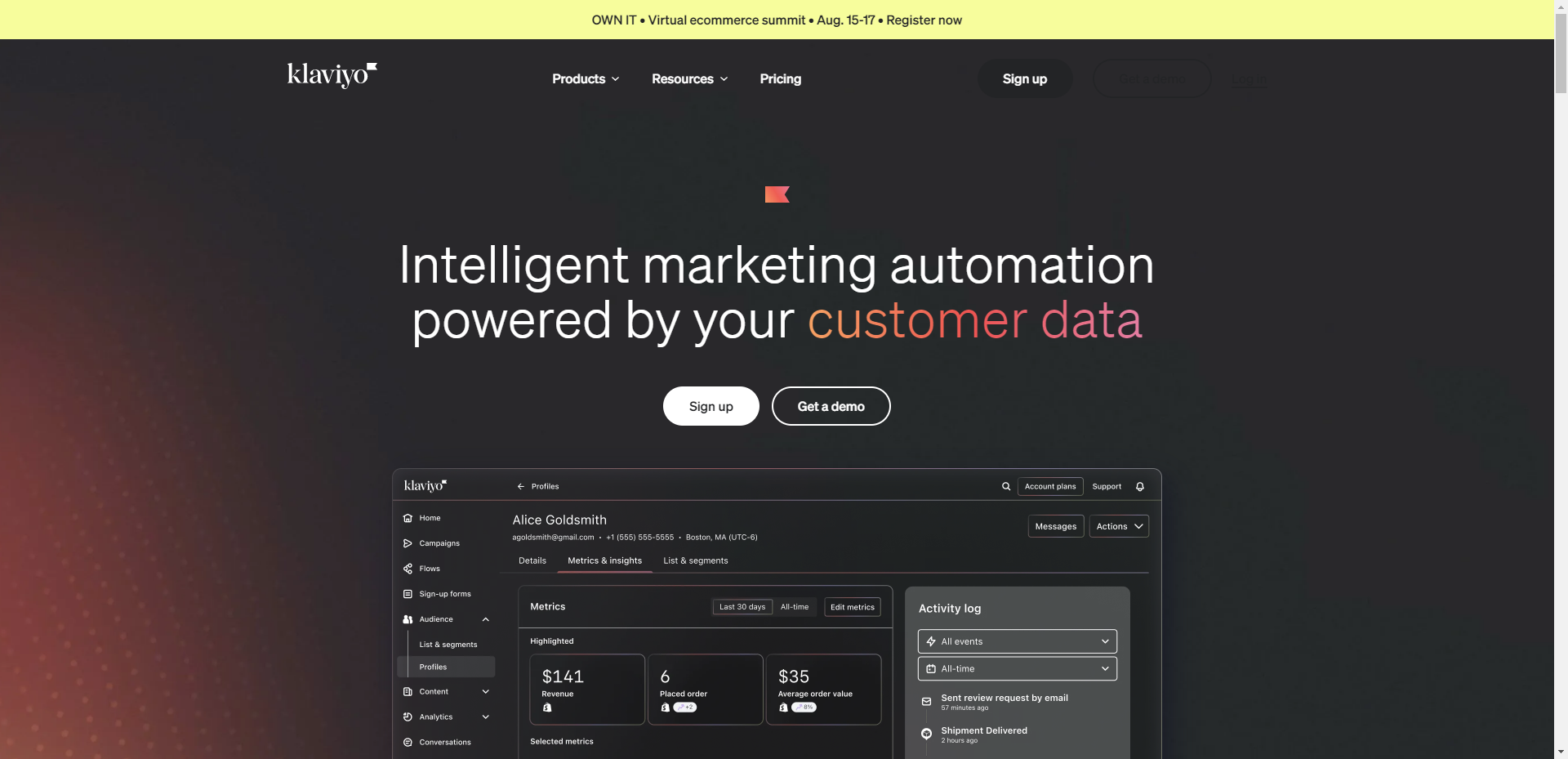 Klaviyo邮件/短信营销