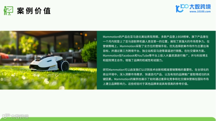 《大数跨境：2024割草机器人品类出海研究报告》：智能化园林的新机遇