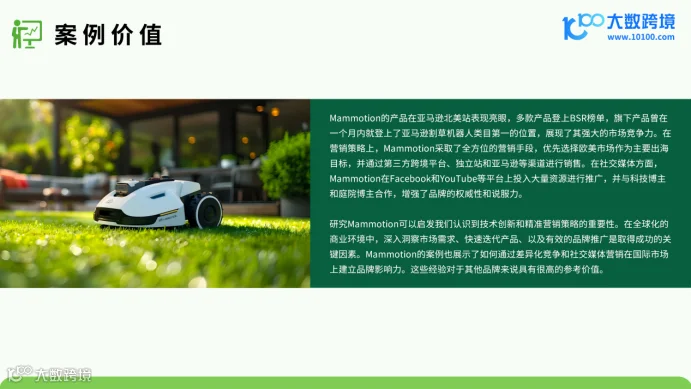 《大数跨境:2024割草机器人品类出海研究报告》:智能化园林的新机遇