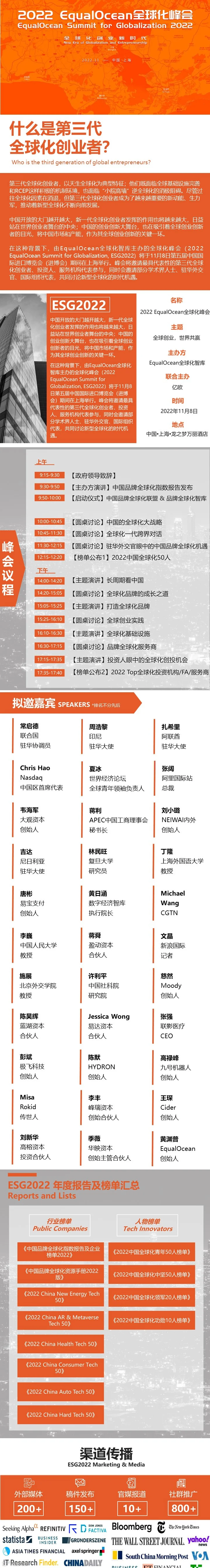 EqualOcean全球化峰会2022（ESG2022, EqualOcean Summit for Globalization）