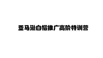 亚马逊白帽<em>推广</em>高阶特训营