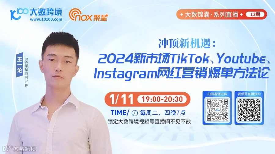 冲顶新机遇：2024新市场TikTok、Youtube、Instagram网红营销爆单方法论