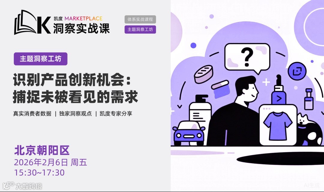 2月6日北京 | 【主题洞察工坊】识别产品创新机会：捕捉未被看见的需求 | KMP洞察实战课