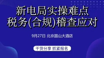 新电局实操<em>难点</em>及税务(合规)稽查应对