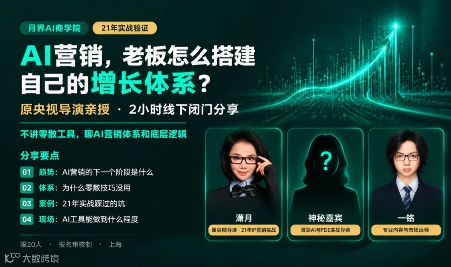 AI营销：老板怎么用AI驱动全链路增长？｜原央视导演亲授·上海闭门沙龙