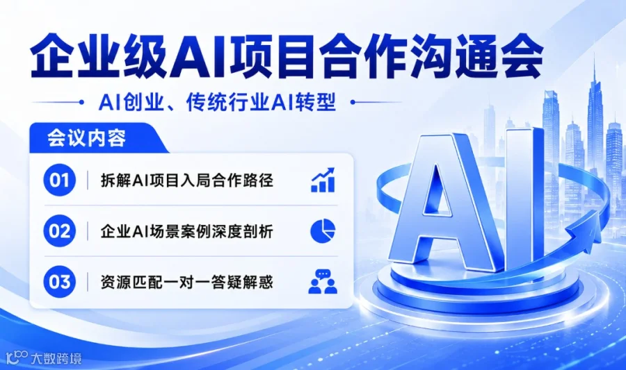 企业级AI项目合作沟通会- AI创业、传统行业AI转型、AI投资，复制成熟AI落地案例