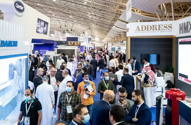 2026年沙特利雅得暖通制冷、泵阀及卫浴展览会ISK-SODEX Saudi参展商与海外采购商展台洽谈现场