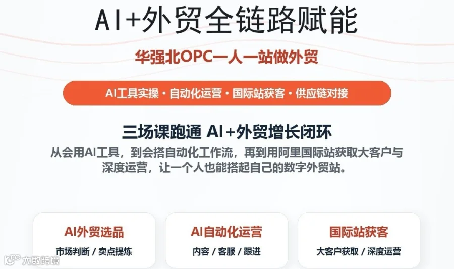 华强北AI外贸pro 第三期，如何借力平台获取大客户，ai赋能外贸业务全链路