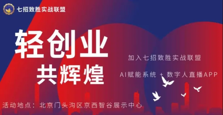 招募合伙人 ：轻创业项目 AI赋能系统+ 数字人直播APP