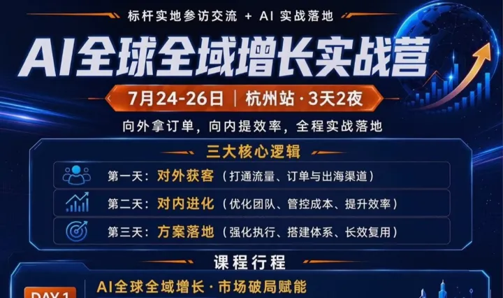 AI全球全域增长实战营-杭州站