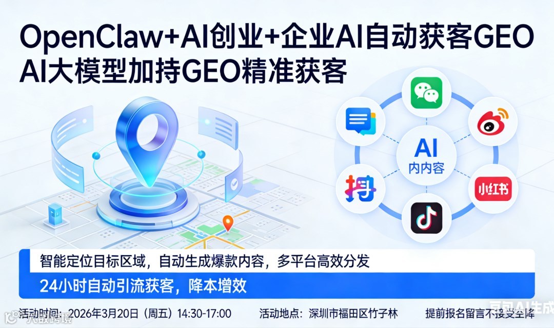 OpenClaw+AI创业+企业AI自动获客GEO