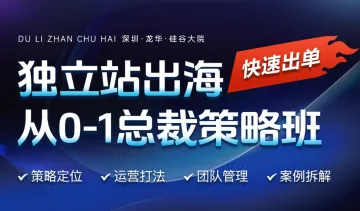 独立<em>站</em>出海<em>快速</em>出单!从0到1总裁策略班!