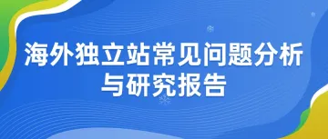 海外独立站常见问题分析与研究报告