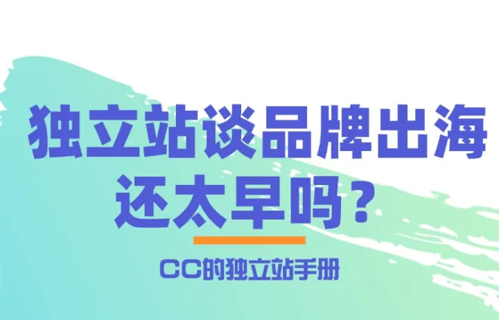 独立站谈品牌出海还太早吗？