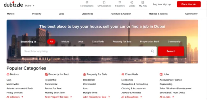 Dubizzle - 阿联酋跨境电商平台，中东的58同城，月访问量1350万！