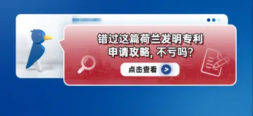 错过这篇荷兰发明专利申请攻略，不亏吗？