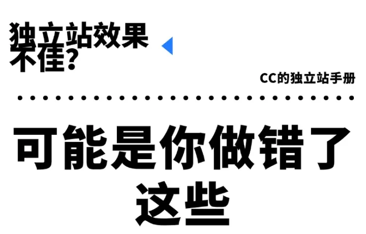 独立站效果不佳？可能是你做错了这些