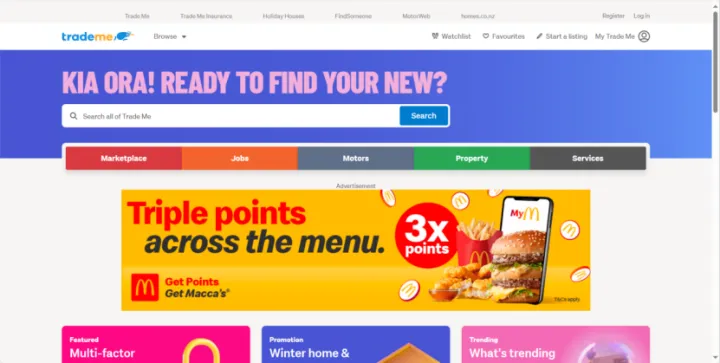 Trade Me-新西兰第一大电商平台，新西兰淘宝，拥有500万会员