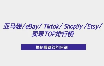 亚马逊/eBay/ Tiktok/ Shopify /Etsy/卖家TOP排行榜，揭秘最赚钱的店铺！