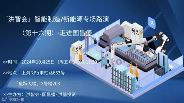「洪智会」智能制造/新能源专场路演（第十六期）·走进国昌盛