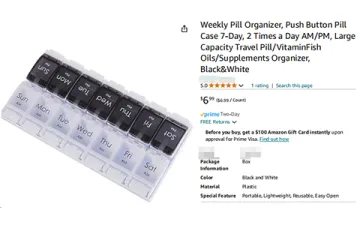 24-cv-07494，Getech 代理Pill organizer 药盒专利匿名再维权，已TRO冻结！