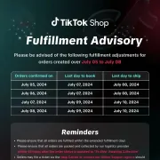 77大促来袭！TikTok Shop订单履行周期延长|跨境资讯