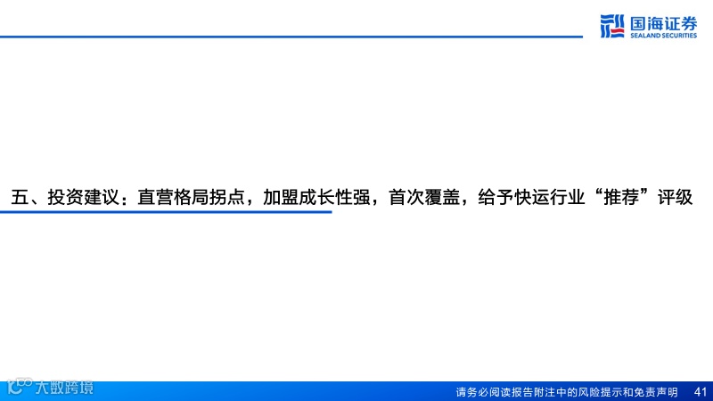 直营快运格局拐点已至，加盟快运性价比凸显