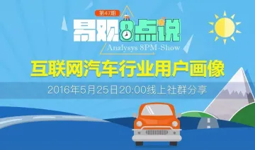 【边听边看】易观8点说47期 | 互联网汽车行业用户画像