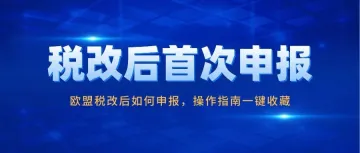 重要！欧盟税改后首次申报解读！如何申报？可否零申报？【含实操】