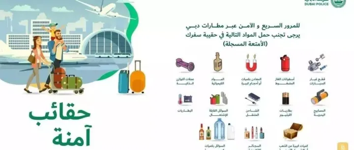 迪拜机场那些禁止携带的物品清单