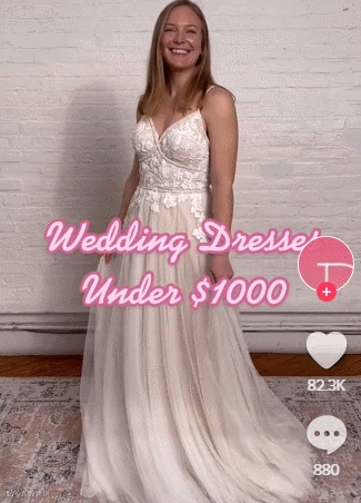 从SHEIN买的47美元婚纱竟成TikTok爆款！