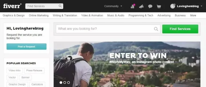 一个无所不能的国外众包网站Fiverr