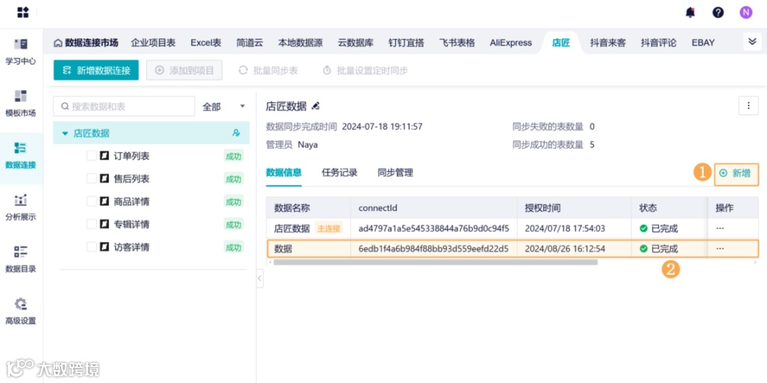功能详解｜数据源管理，整合所有数据源表格的新增、修改和分发