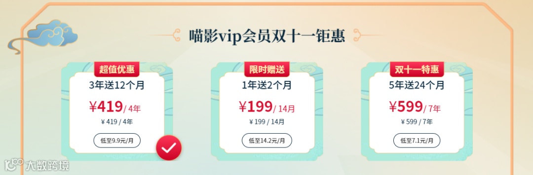 喵影VIP每月才7元,李佳琦看了都惊呼OMG