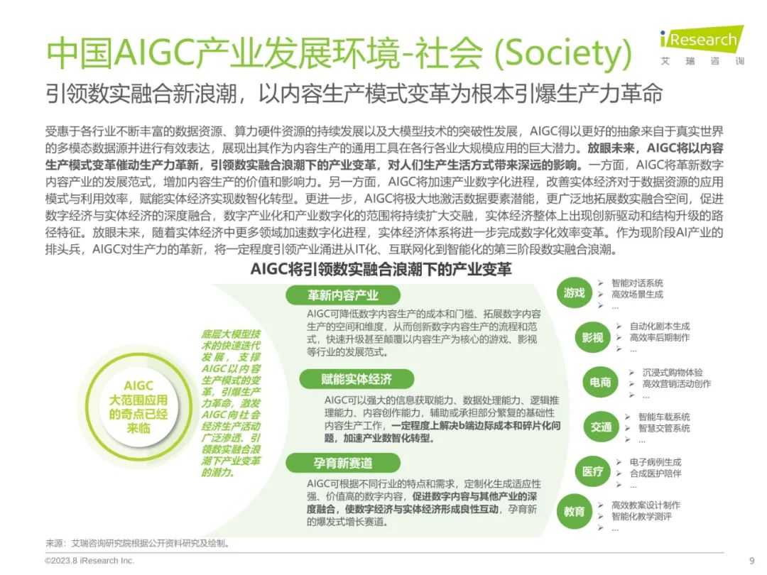 2023年中国AIGC产业全景报告