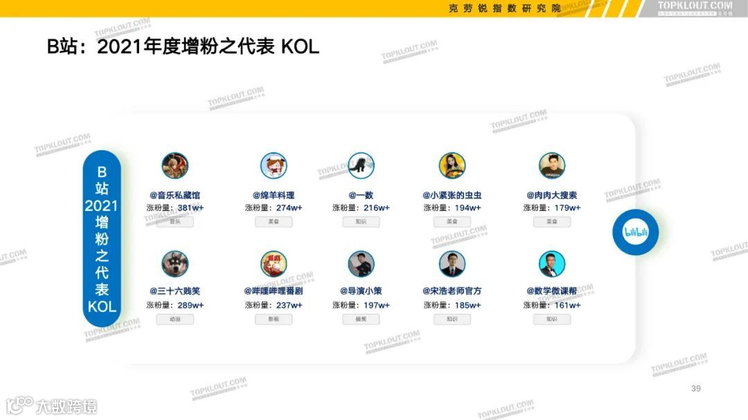 2022六大平台KOL粉丝分析研究报告（附下载）