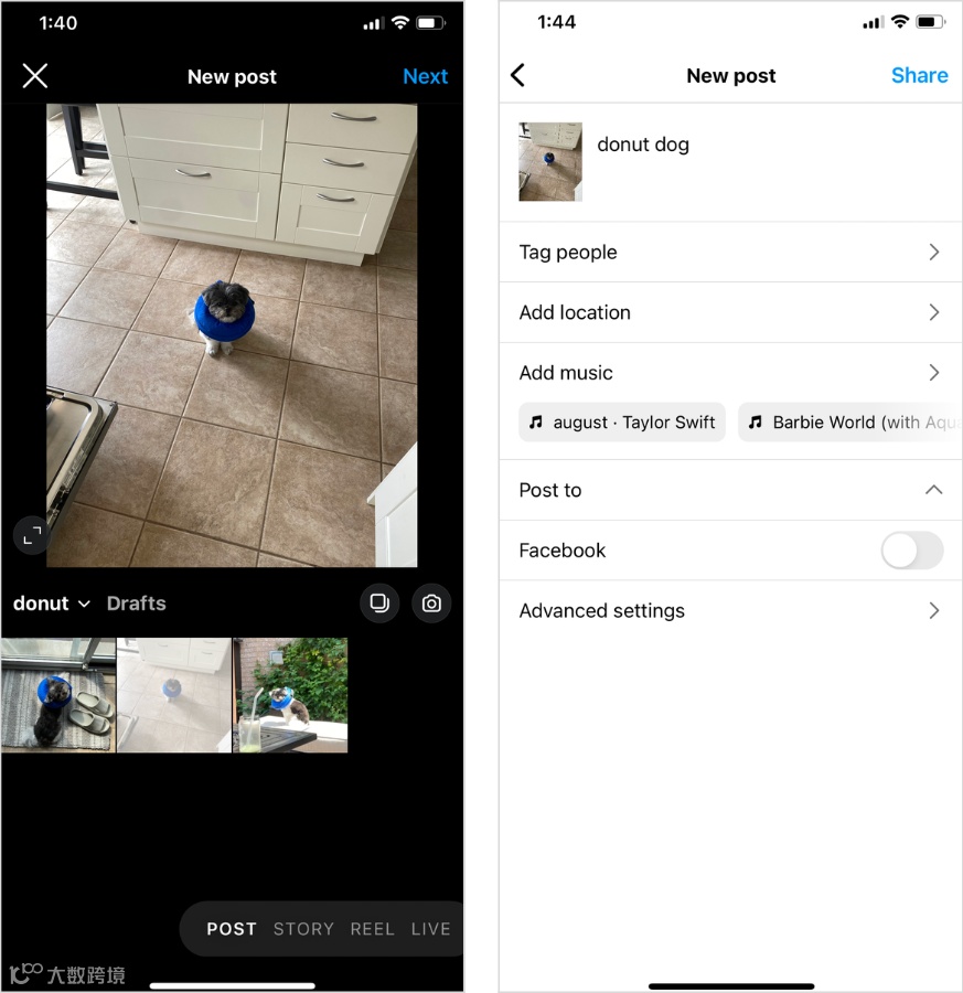将配乐添加到Instagram story和Post需要几步？