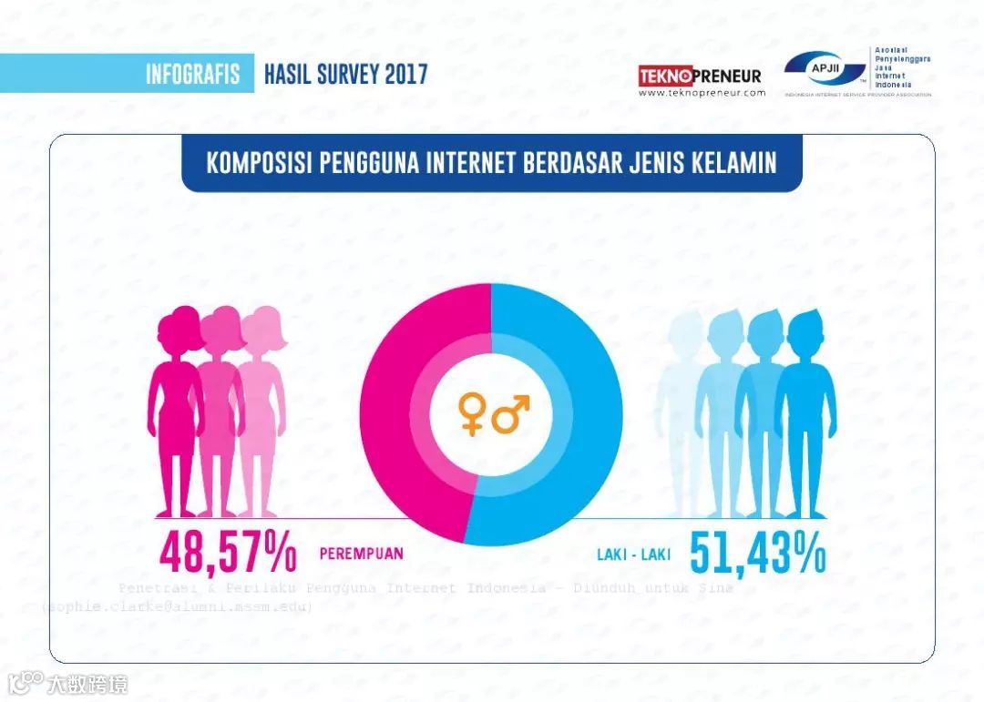 2017年印度尼西亚网民普及率和行为报告