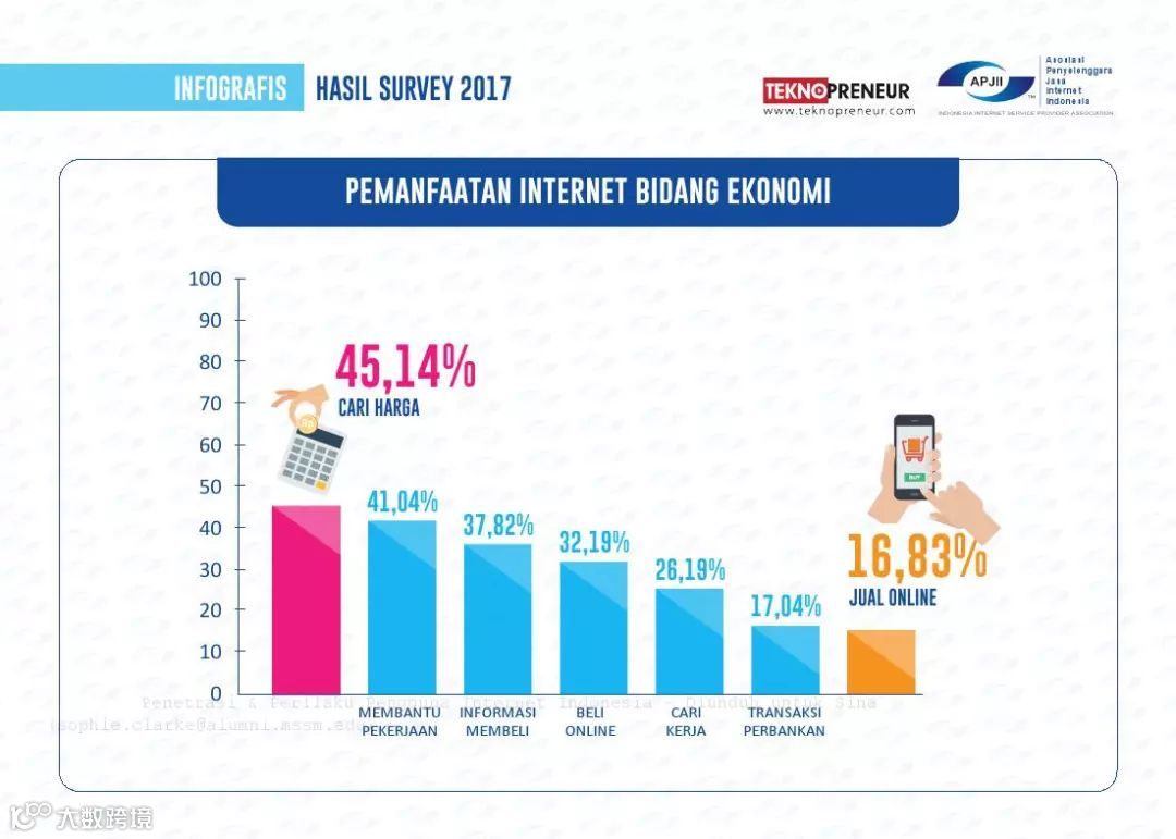 2017年印度尼西亚网民普及率和行为报告