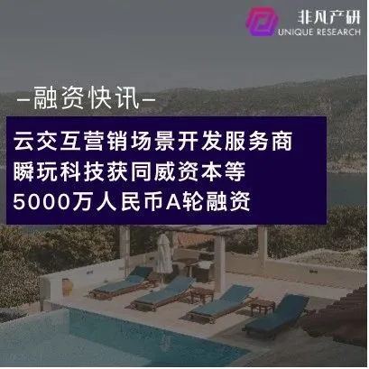 云交互营销场景开发服务商瞬玩科技获同威资本等5000万人民币A轮融资