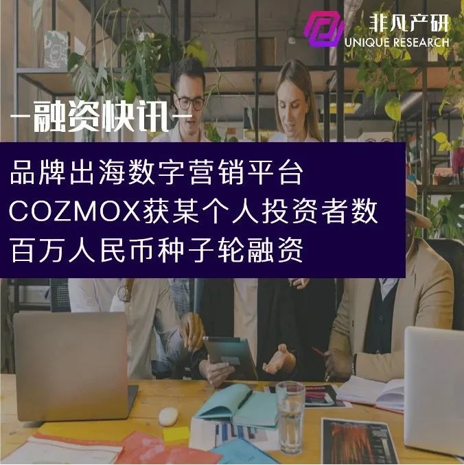 品牌出海数字营销平台COZMOX获数百万人民币种子轮融资