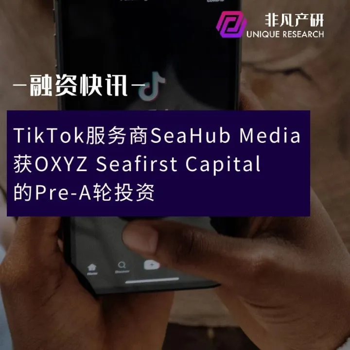 TikTok服务商SeaHub Media获OXYZ Seafirst Capital的Pre-A轮投资