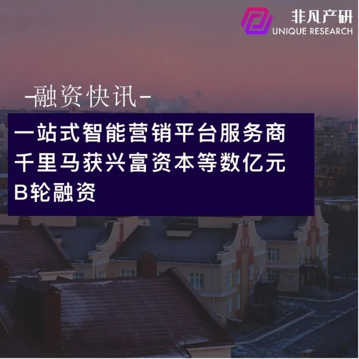 一站式智能营销平台服务商千里马获兴富资本等数亿元B轮融资