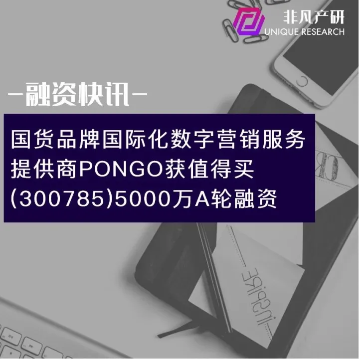 国货品牌提供国际化数字营销服务提供商PONGO获值得买(300785)5000万A轮融资