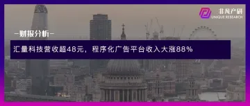 财报分析丨汇量科技营收超48亿元，程序化广告平台收入大涨88%