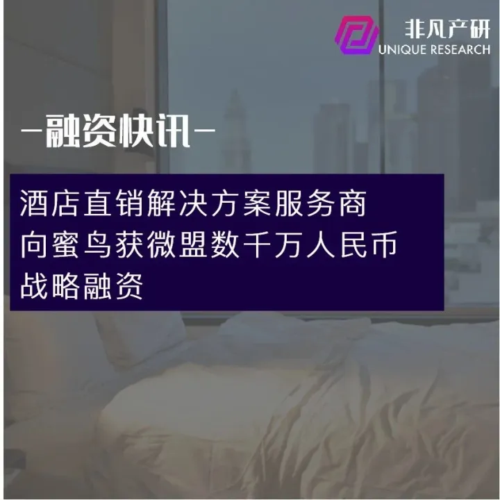 酒店直销解决方案服务商向蜜鸟获微盟数千万人民币战略融资