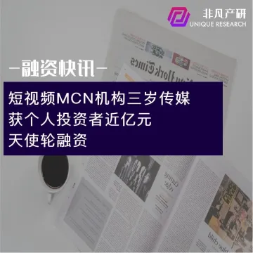 短视频MCN机构三岁传媒获个人投资者近亿元天使轮融资