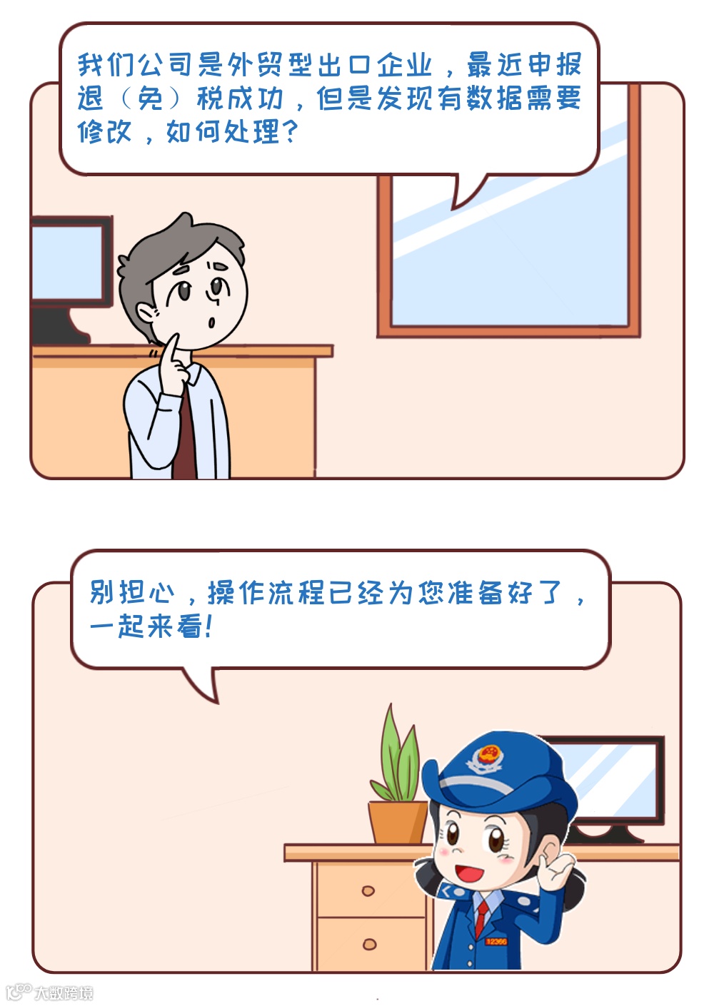 外贸企业申报的出口退税数据发现错误,如何处理?