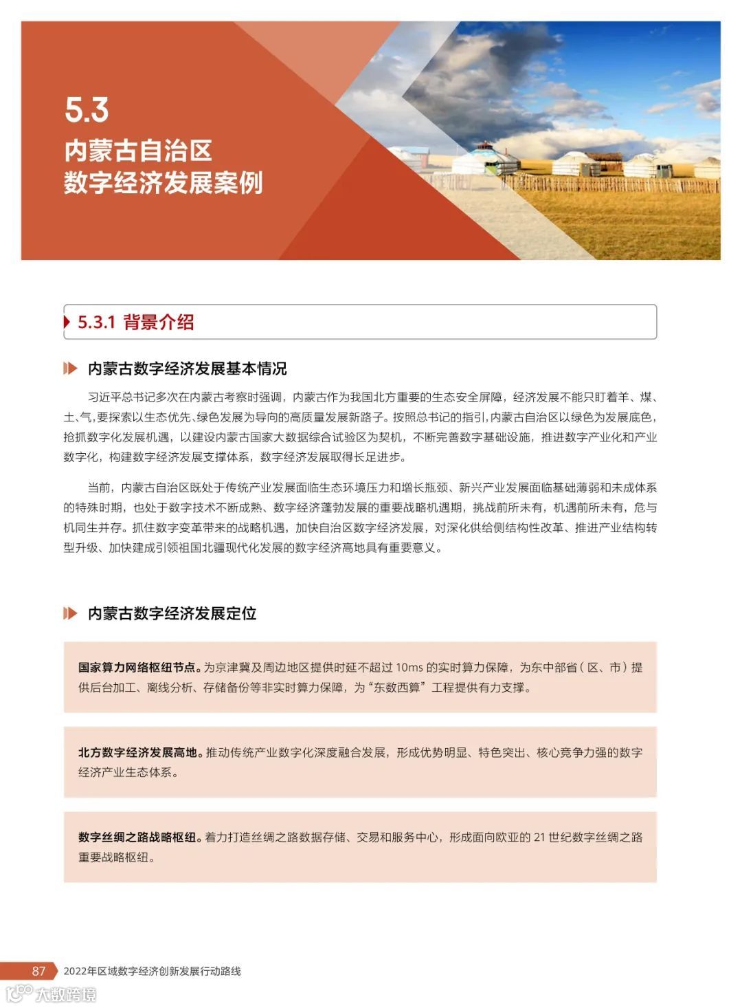 2022年区域数字经济创新发展行动路线