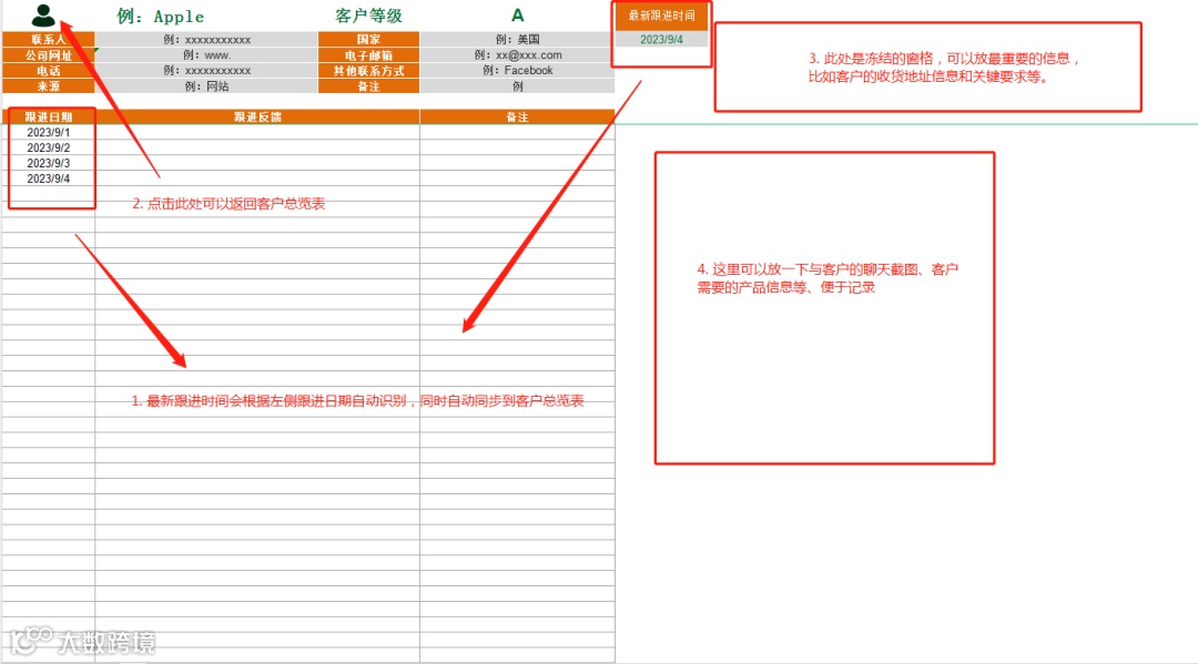外贸人都在用的客户跟进表